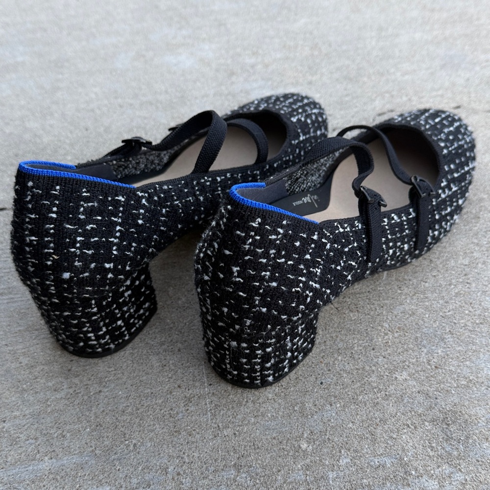 Rothy's The Double Buckle Mary Jane Heel Twilight Tweed 9 - Picture 3 of 4